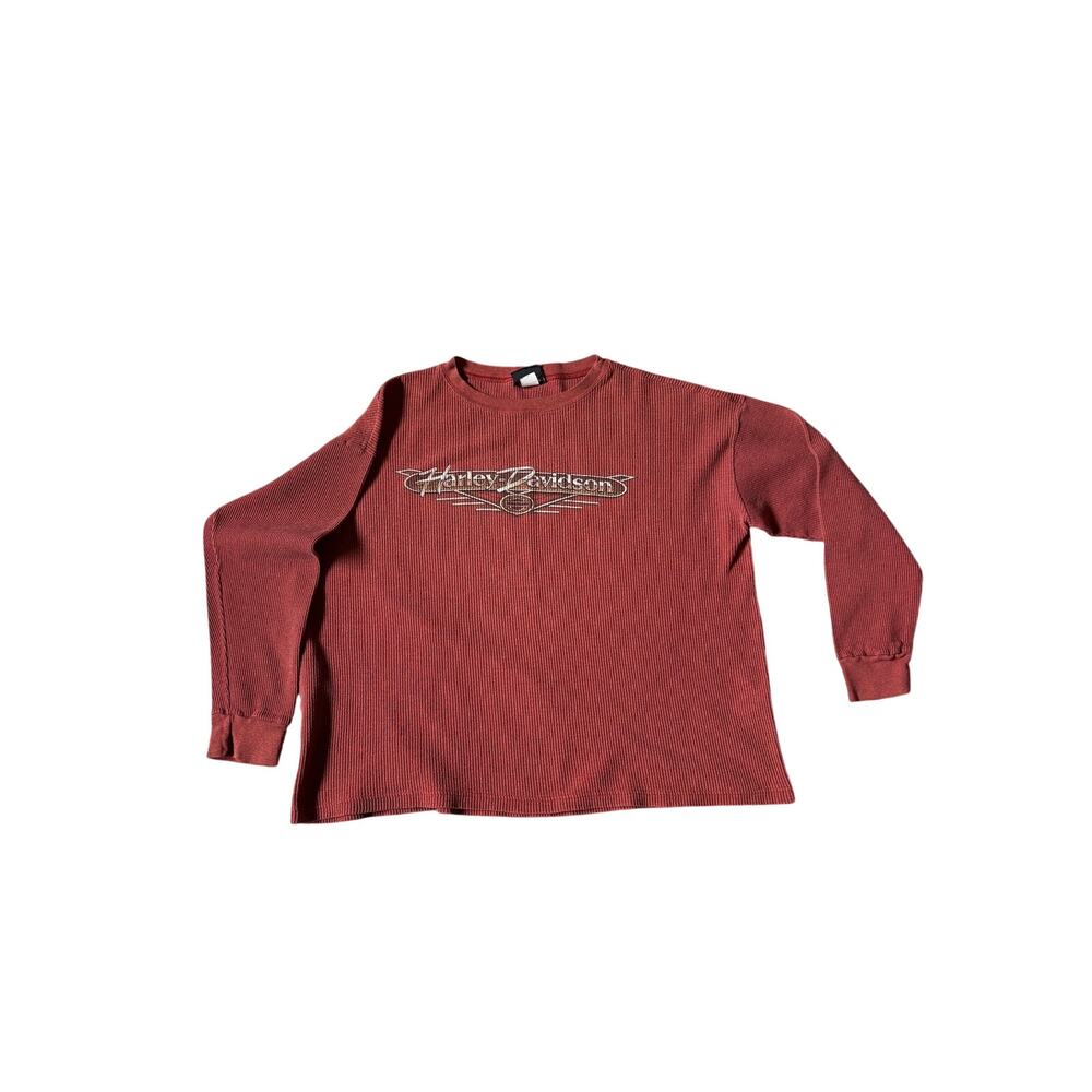 Vintage Harley Davidson Burnt Orange Scottsdale Arizona Orange Waffle Shirt